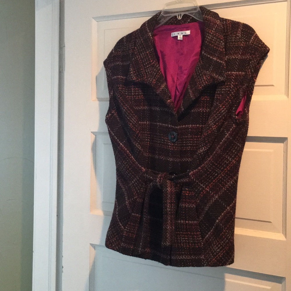 Cabi cinch tie wool blend sweatervest
